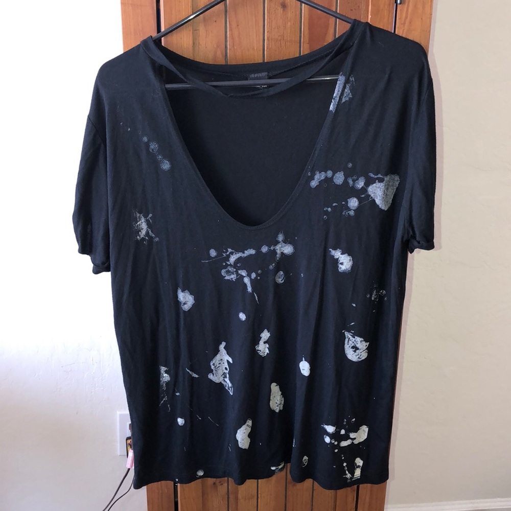 Black flowy top